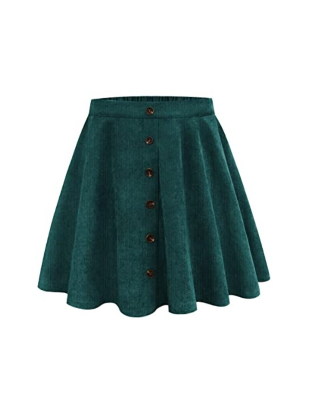 Plus Size Mini Skirt Elastic High Waist A-Line Polyester